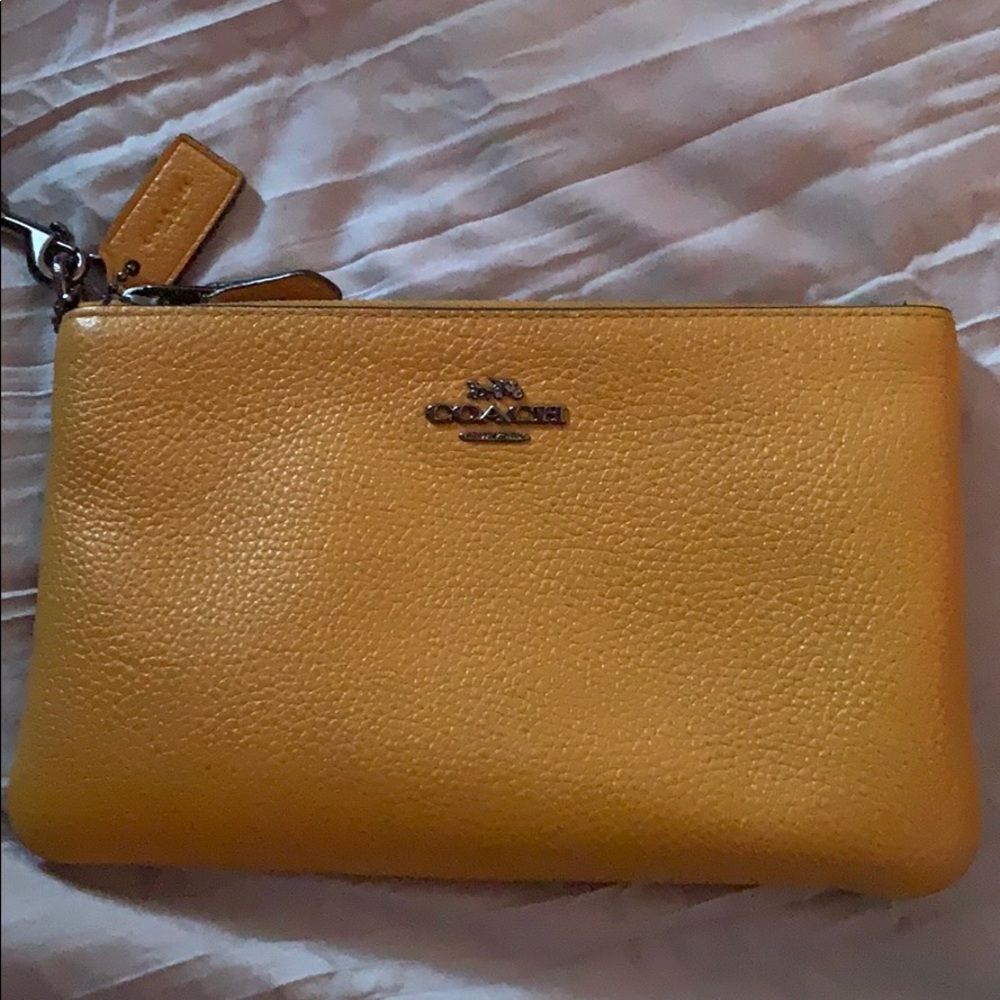 Coach Yellow Wristlet